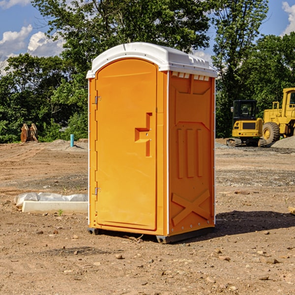 how often are the portable restrooms cleaned and serviced during a rental period in Williamsburg Kansas